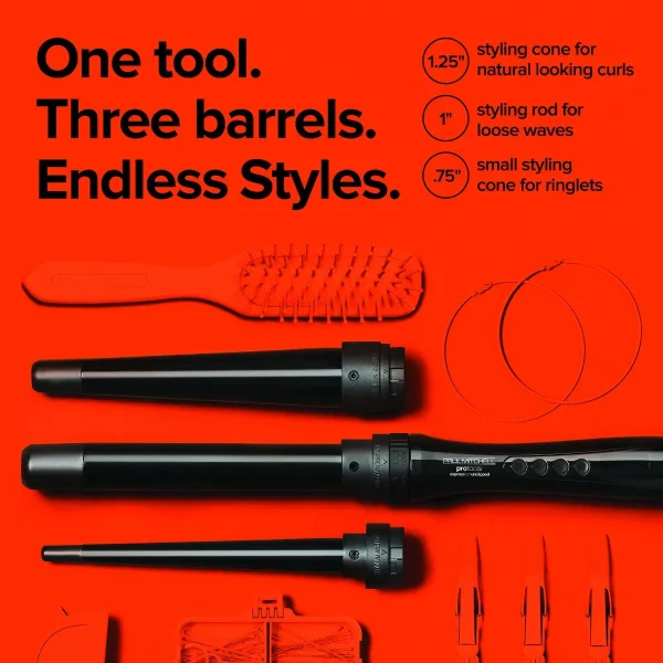 Express Ion Unclipped 3-in-1 Ceramic Interchangeable Curling Wand - Image 2