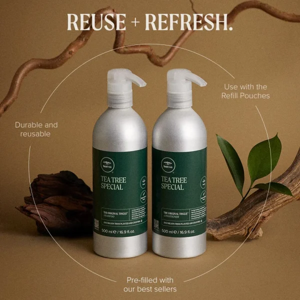 Tea Tree Special Shampoo Aluminum Bottle - Image 2